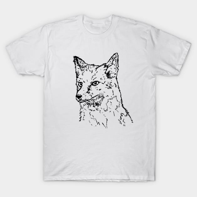 Fox illustration T-Shirt by TinyPrinters